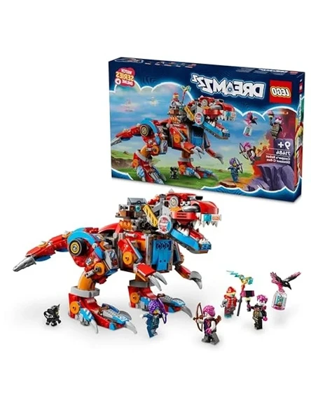 LEGO DREAMZzz Cooper’ın Robot Dinozoru C-Rex 71484 – 9 Yaş ve Üzeri Kız ve Erkek Çocukları İçin 4 Minifigür ve T. rex Modeli İçeren Oyuncak Yapım Seti, Çocuklar için Doğum Günü Hediyesi (917 Parça) ürün görseli 1