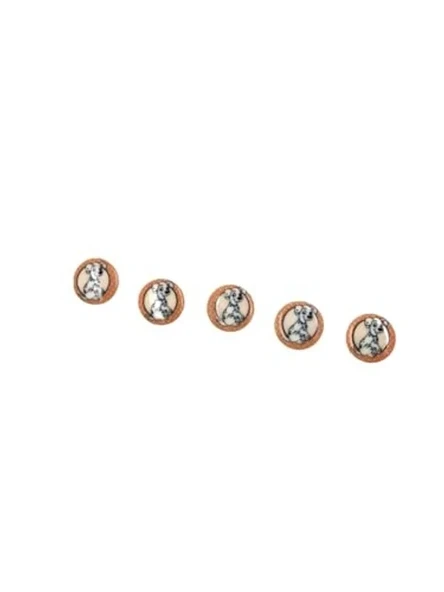 15 Mm Köpek Düğmesi, 4 Adet Somon Renkli ürün görseli 1