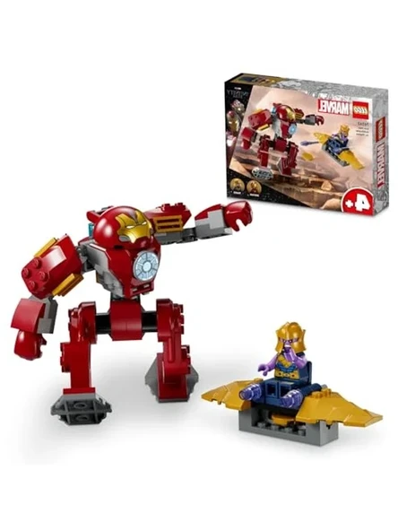 LEGO Marvel Iron Man Hulkbuster Thanos’a Karşı 76263 – 4 Yaş ve Üzeri Çocuklar için Süper Kahraman Hediyesi Fikri, Iron Man ve Uçağıyla Thanos Minifigürleri İçeren Oyuncak Yapım Seti (66 Parça) ürün görseli 1