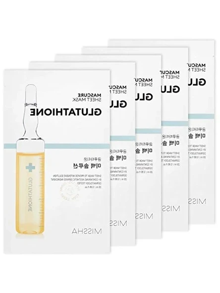 MISSHA Glutathione İçerikli Aydınlatıcı Yaprak Maske (1ad) Mascure Whitening Solution Sheet Mask ürün görseli 1