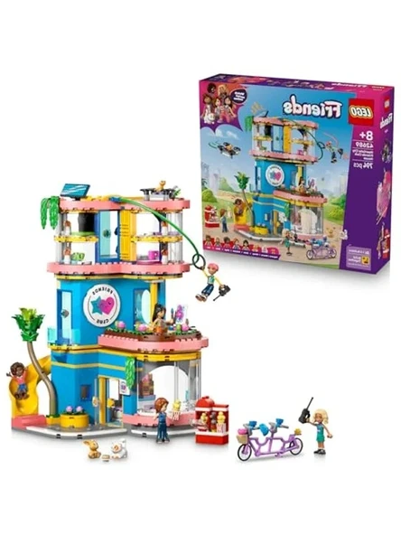 LEGO Friends Heartlake Şehri Friends Kulüp Evi 42689 – 8 Yaş ve Üzeri Çocuklar için Autumn, Nova, Aliya, Leo ve Liann Mini Bebekleri ile Hayvanlar İçeren Oyuncak Yapım Seti, Hediye Fikri (794 Parça) ürün görseli 1