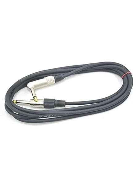 MGC3L BK Gitar Kablosu 3 Metre L Uçlu Çivi Siyah Enstrüman Kablosu ürün görseli 1
