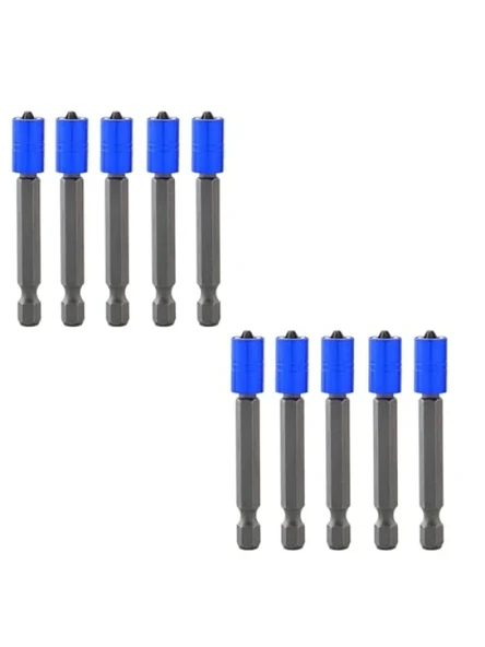 10 Adet Mıknatıslı Bits Uç Seti, PH2, 65 mm, Renkli ürün görseli 1