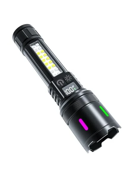 Şarjlı 15W LED Çakar Fener, Uzun Pil Ömrü ve Zoom Özellikli ürün görseli 1