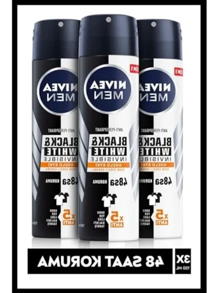 Erkek Deodorant Seti, 3 Adet, 150 ml x3, İz Bırakmayan ürün görseli 1