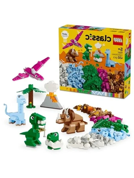 LEGO Classic Yaratıcı Dinozorlar 11041-5 Yaş ve Üzeri Çocuklar için Yaratıcı ve Eğlenceli Oyuncak Yapım Seti (450 Parça) ürün görseli 1