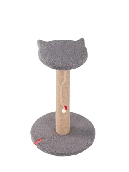 Gri Peluş Kaplı Kedi Tırmalama Tahtası, Oyuncaklı ve Fonksiyonel ürün görseli 1