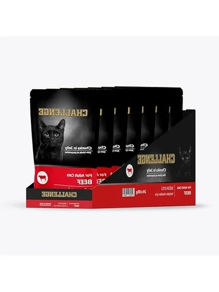 24 Adet 85 Gr Sığır Etli Yaş Kedi Maması ürün görseli 1