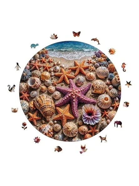 Denizdeki Hazine Temalı Ahşap Puzzle - 252 Parça, 29x29 cm Boyut ürün görseli 1