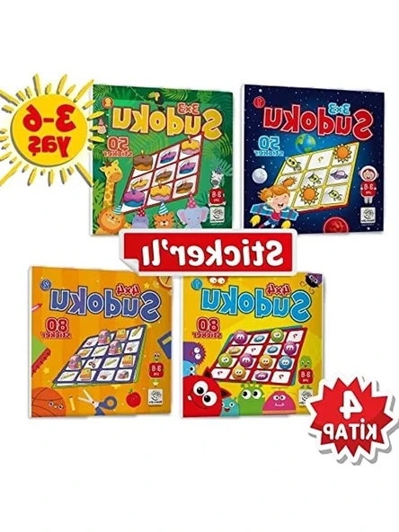Stickerli Sudoku Seti - 3-6 Yaş Dikkat Geliştirici Oyun ürün görseli 1