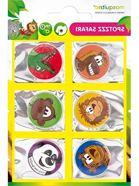 Safari Animals Citronella Stickers 6lı ürün görseli 1