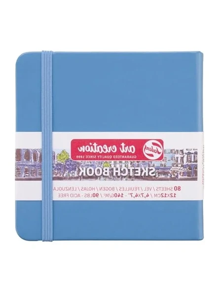Göl Mavisi Kapaklı 80 Yapraklı Royal Hardcover Eskiz Defteri ürün görseli 1
