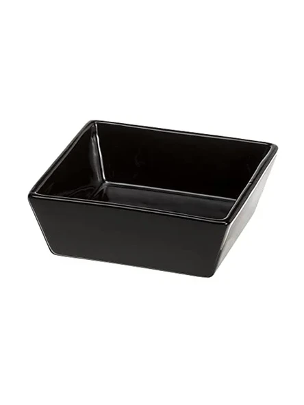 14 x 14 x 5 cm Boyutunda Siyah Seramik Mama Kabı, 0,5 L ürün görseli 1