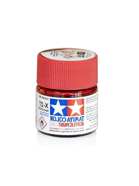 X-27 Clear Red Parlak Akrilik Boya (10 Ml) ürün görseli 1