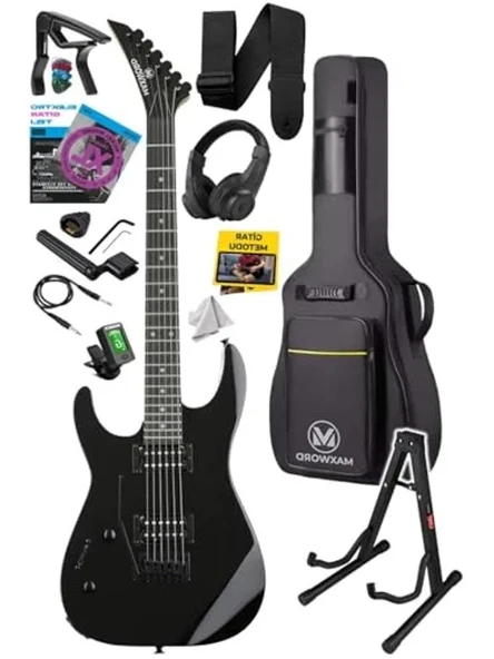 Yüksek Kaliteli Elektro Gitar, Black Rosewood Klavye ile ürün görseli 1