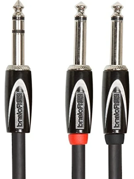 Black-Serisi Bağlantı Eklemesi/Split Kablo – 6, 3-mm-TRS- 2x 6, 3-mm jak, Uzunluk: 3m – RCC-10-TR28V2 ürün görseli 1
