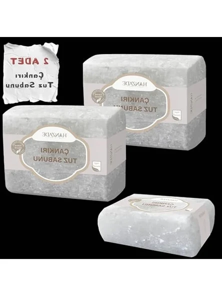Zengin Mineralli Doğal Tuz Sabunu, 300-350 Gr x 2 Adet ürün görseli 1