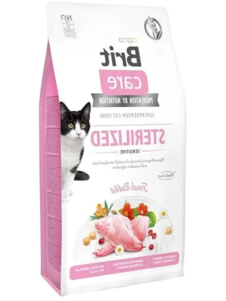 Kısırlaştırılmış Hassas Kediler İçin 7 Kg Hipoalerjenik Tavşan Etli Kuru Mama ürün görseli 1