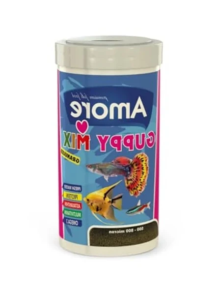 Guppy Mix Granül Balık Yemi, 250 Ml, 100 Gr Ağırlığında ürün görseli 1
