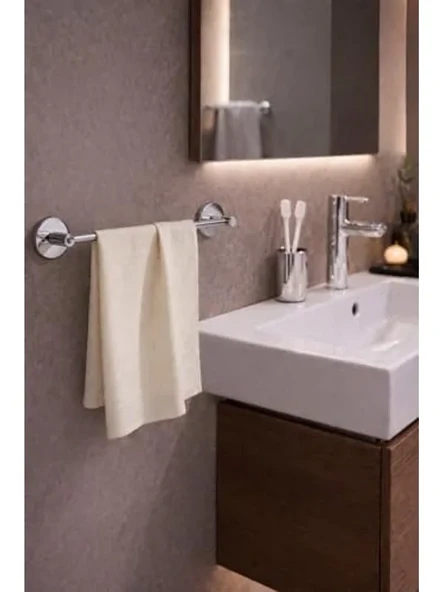 Krom Banyo ve Mutfak Havlu Askılığı, Şık ve Dayanıklı Tasarım ürün görseli 1