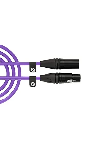 Premium XLR Kablo - 3 m Uzunluk, Mor Renk - Resim 3