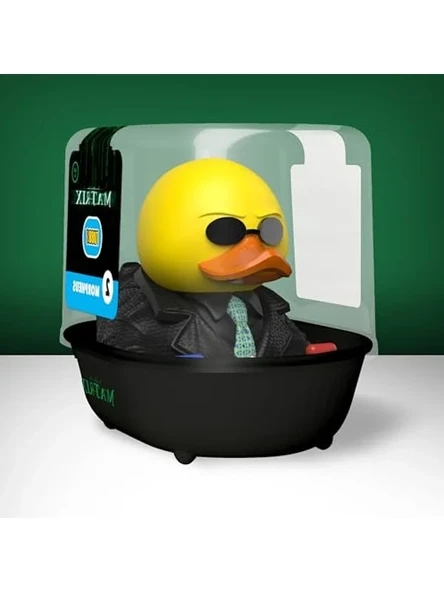 Birinci Baskı: Matrix - Morpheus Cosplaying Kauçuk Ördek Vinil Figür - Resim 2