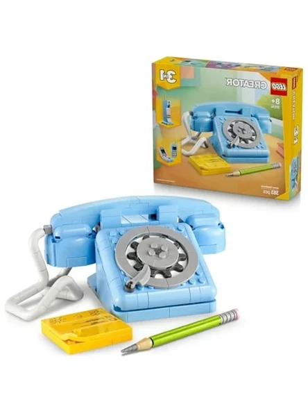 LEGO Creator 3'ü 1 Arada Retro Telefon 31174 – 8 Yaş ve Üzeri Çocuklar için 1980'ler veya 2000'ler Modeli Olarak İnşa Edilebilen Nostaljik Oyuncak Yapım Seti, Eğlenceli Hediye Fikri (383 Parça) ürün görseli 1