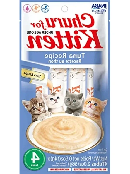 Tahılsız Kedi İkramı - Kremalı Ton Balığı, 4 Tüp, 0.5 Oz ürün görseli 1