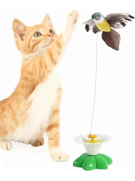 Otomatik Hareketli Kedi Oyuncağı, 360° Dönen Elektrikli Kuş ürün görseli 1