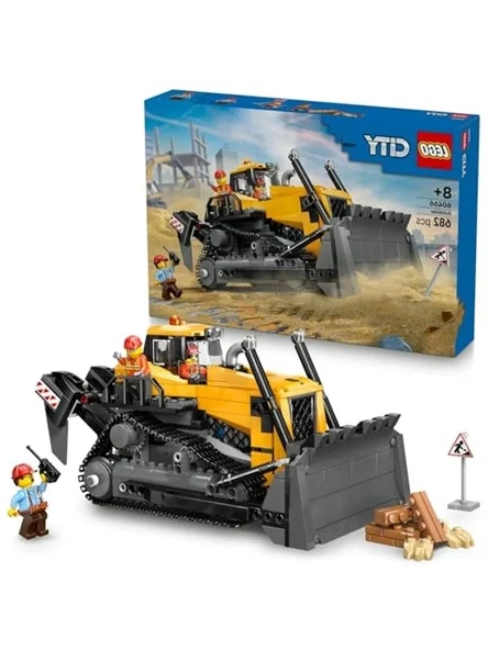 Sarı Buldozer Seti: 682 Parça ile Eğlenceli İnşaat Oyun Deneyimi ürün görseli 1