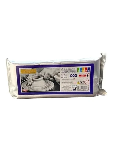 1000 Gram Beyaz Seramik Kil, Sanat ve El İşleri için Uygun ürün görseli 1