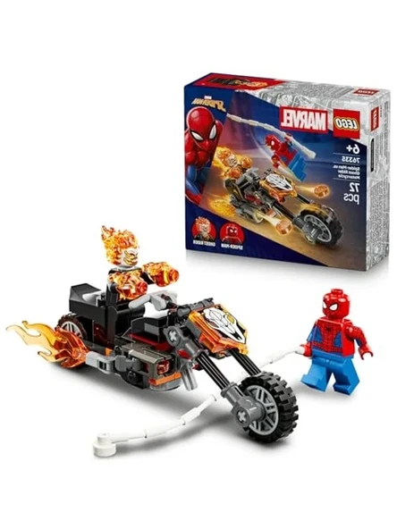 Örümcek Adam ve Ghost Rider Figürleri ile Eğlenceli Yapım Seti (72 Parça) ürün görseli 1
