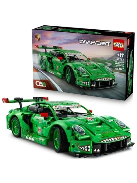 LEGO Technic Porsche 911 GT3 R REXY AO Racing Araba 42224 – 11 Yaş ve Üzeri Çocuklar için 4 Süspansiyon ile Açılan Kapılar ve Bagaj İçeren Oyuncak Araba Yapım Seti, Yaratıcı Hediye Fikri (1313 Parça) ürün görseli 1