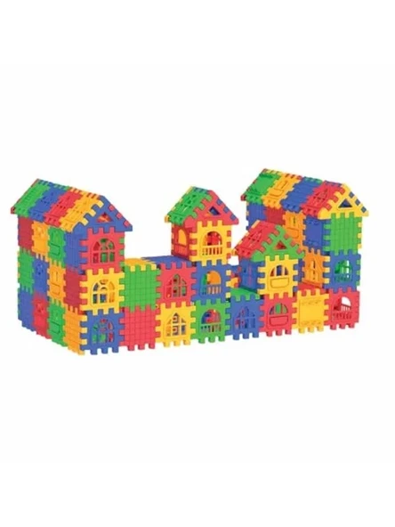 128 Parça Eğlenceli Puzzle Seti, Şehir Teması - Resim 2