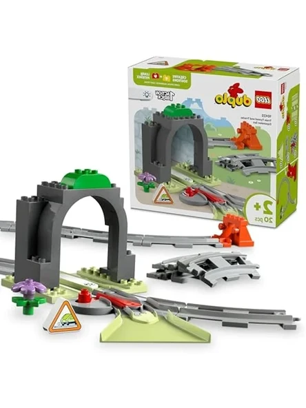 LEGO DUPLO Town Tren Tüneli ve Rayları Ek Macera Seti 10425-2 Yaş ve Üzeri Okul Öncesi Çocuklar için Eğitici ve Yaratıcı Tren Oyuncağı, Hediye Fikri (20 Parça) ürün görseli 1