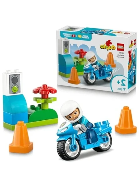 Mavi Polis Motosikleti ile Eğitici ve Eğlenceli Set (11 Parça) ürün görseli 1