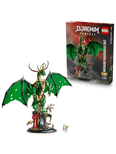 LEGO NINJAGO Muhafız Ejderha 71847 – 14 Yaş ve Üzeri Çocuklar için Usta Wu Minifigürü ve Detaylı Ejderha Figürü İçeren Koleksiyonluk Yaratıcı Oyuncak Yapım Seti, Doğum Günü Hediyesi (1650 Parça) ürün görseli 1