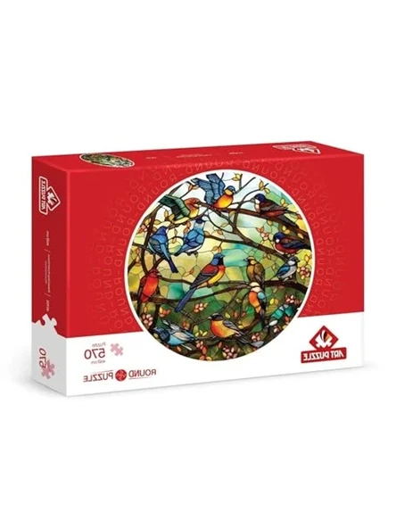 Vitray Orman Korosu 570 Parça Yuvarlak Puzzle ürün görseli 1