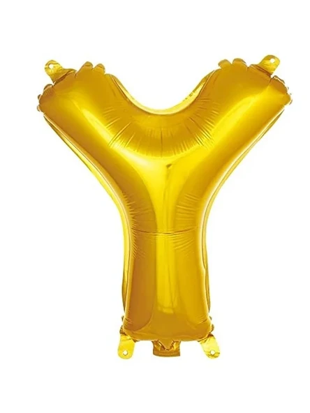 Y Harfi 16 İnç Gold Renk Folyo Balon 36 CM (Altın) ürün görseli 1