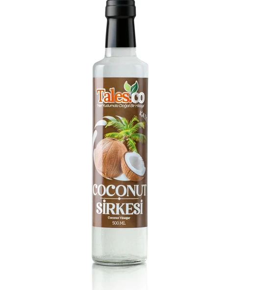 Tales Doğal Fermantasyon Hindistan Cevizi (Coconut) Sirkesi 500 ml - Filtresiz ve Katkısız ürün görseli 1