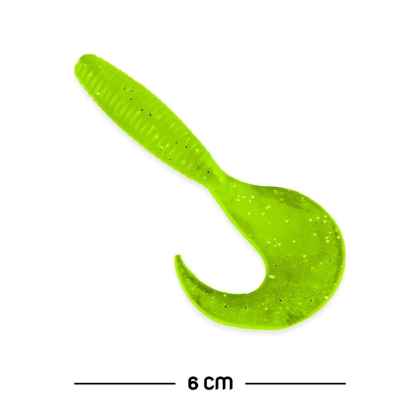 Silikon Kurt Yem - 60mm - Fluo Yeşil - Yumy (18065-SM024-03) ürün görseli 1