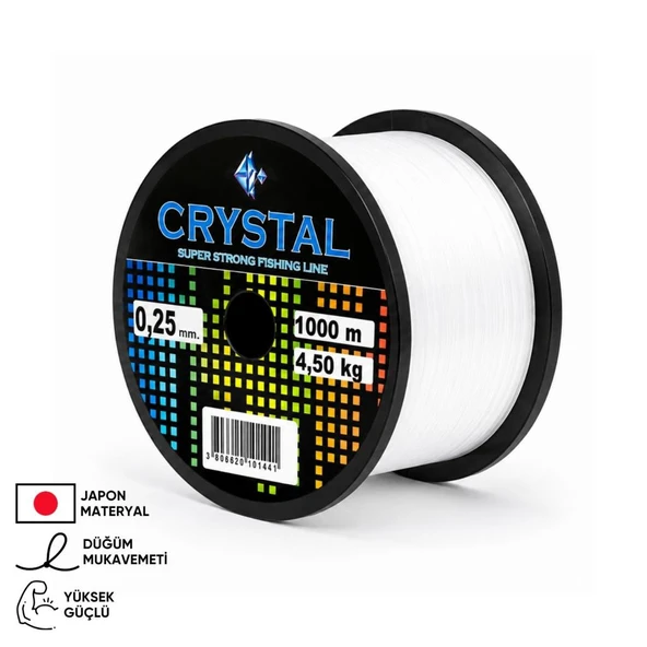 1000 MT Bobin Misina - Crystal - Şeffaf - Ekstra Güçlü - 0,25 MM ürün görseli 1