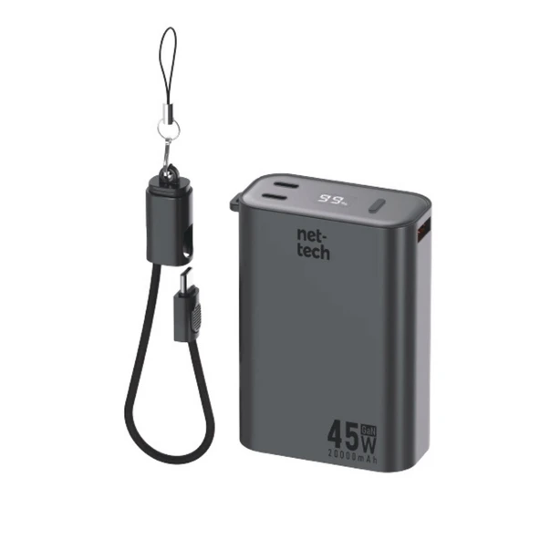 Nettech NT-PW41 45W 20000 MAh Taşınabilir Powerbank (Siyah) ürün görseli 1