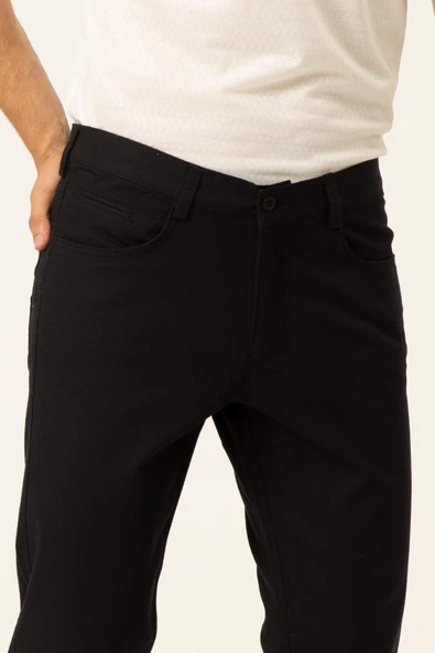 Slim Kalıp Armürlü Pantolon - Resim 2