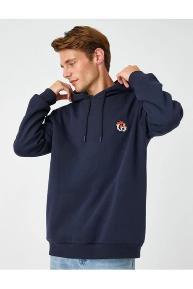 Nakışlı Kopşonlu Sweatshirt ürün görseli 1