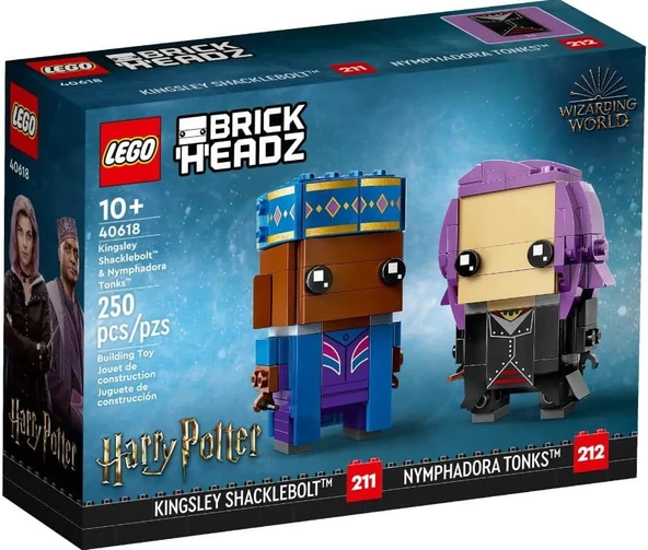 LEGO 40618 Brickheadz Harry Potter Kingsley Shacklebolt and Nymphadora Tonks ürün görseli 1