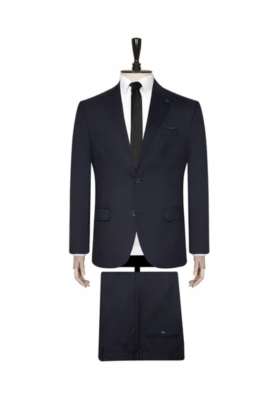 Lacivert Slim Fit Takım Elbise ürün görseli 1