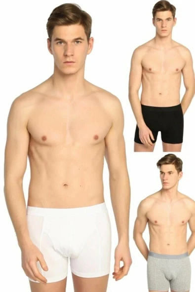 Erkek Elastan Likralı Boxer 6'lı Paket. - Resim 2