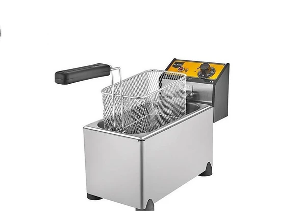 Remta R90 3 Litre Kapaklı Elektrikli Fritöz Paslanmaz  Profesyonel Sanayi Tipi Fritöz Makinesi & Patates Kızartması Makinesi & Endüstriyel Büfe Tipi ürün görseli 1