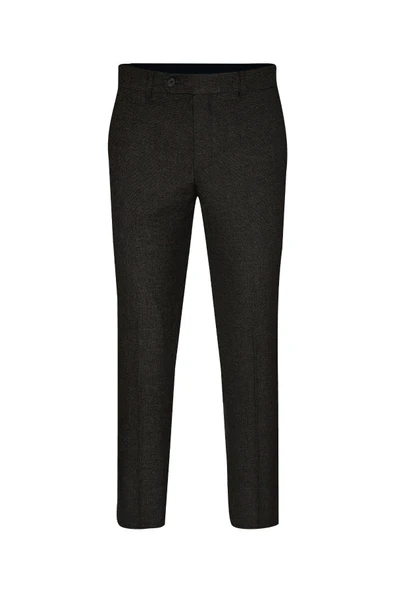 Slim Fit Desenli Lacivert Erkek Pantolon ürün görseli 1